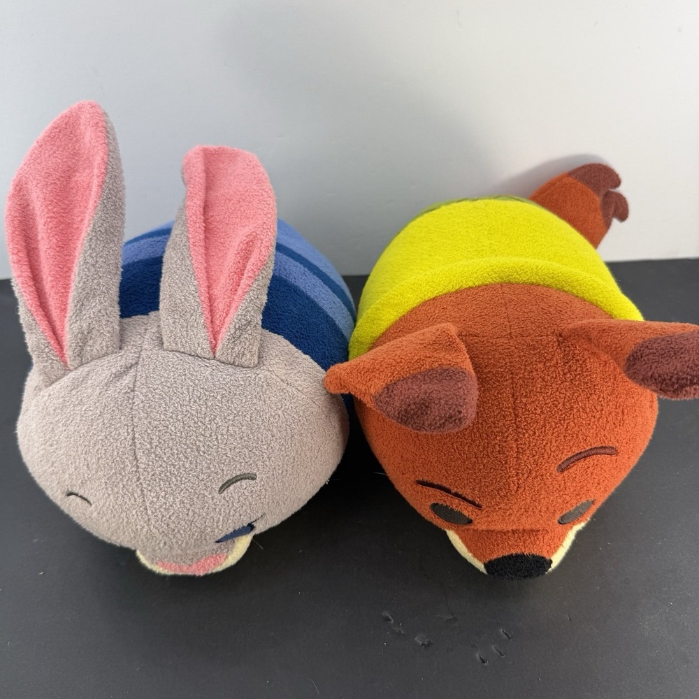 Disney Tsum Zootopia Judy Hopps Bunny Nick Wilde Fox Lot Plush 12 Inch Stuffed - Picture 4 of 10